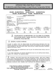 Scheu Products Company SPC-21-PHTTS Operating instructions