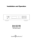 Audio Authority ADX-1616 Specifications