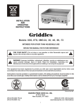 Bakers Pride XSG-48 Operating instructions