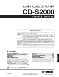 Yamaha CD-S2000 Service manual