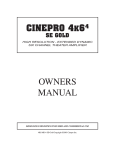 Cinepro 4K6 MK-4 SE-Gold Operating instructions