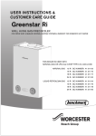 Worcester Greenstar Ri Instruction manual