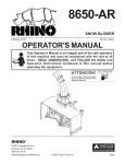 RHINO 8650-AR Operator`s manual