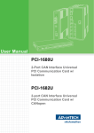 Advantech PCI-1682U User manual