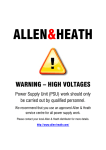 ALLEN & HEATH WZ20S Service manual