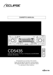 Eclipse CD5435 Owner`s manual