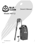 Blue Clean AR112 Owner`s manual