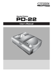 Citizen PD-22 User`s manual