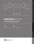 Boston Horizon MCS 90 Owner`s manual