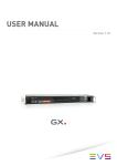 EVS GX User manual