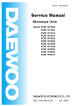 Daewoo KOR-1A1G0A Service manual