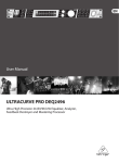 Behringer ULTRA-CURVEPRO DEQ2496 User manual