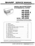 Sharp ARFX13 - Fax Interface Card Service manual