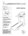 ProForm 730 Treadmill With Floor Mat User`s manual