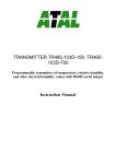 Atal TR485-103D-700 Instruction manual