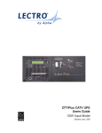 Alpha Lectro 87V User`s guide