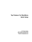 Top Producer for BlackBerry Quick Setup