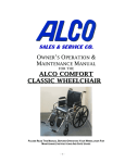 ALCO Comfort Classic Operating instructions