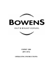 Bowens ESPRIT 250 Operating instructions