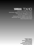 Yamaha TX-10MKII Owner`s manual