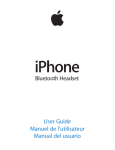 Apple iPhone Bluetooth Headset User guide