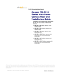 Quasar CM-3211 Series Installation manual