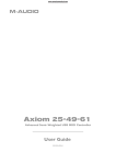 M-Audio AXIOM 25-49-61 User guide