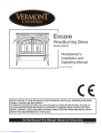 Vermont Castings 2550CE Operating instructions