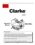 Clarke Mini-Max 26 Operator`s manual