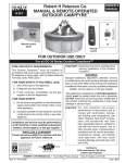 RHP OC-34 Series Owner`s manual
