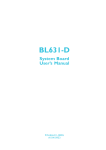 DFI BL631-D User`s manual