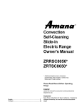 Amana ZRTSC8650 Owner`s manual