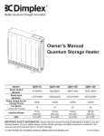 Dimplex QSH-125 Owner`s manual