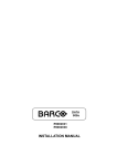 Barco R9002038 Installation manual