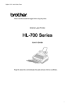 Brother HL-730PLUS User`s guide