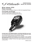 Schumacher Electric XI14 Operating instructions