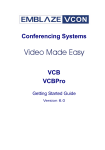 Emblaze-VCON VCB5 User`s guide