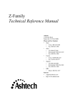 ashtech Z-sensor Specifications