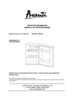 Avanti RM253B Instruction manual