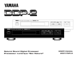 Yamaha DDP-1 Owner`s manual