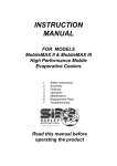 Breezaire MobileMAX II Instruction manual