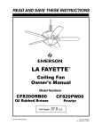Emerson LA FAYETTE CF820ORB00 Owner`s manual
