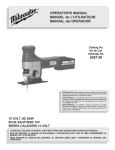 Milwaukee 6267-20 Operator`s manual