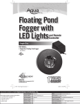 AquaScape Three Disc Floating Pond Fogger Instruction manual