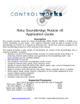 Roku Soundbridge Module v8 Application Guide