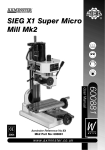 Axminster SIEG X1 Super Micro Mill Mk2 User manual