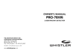 Whistler PRO-78XRi Owner`s manual