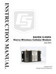 Campbell RavenXTG GPRS/EDGE Instruction manual