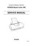 Epson Stylus COLOR 300 Service manual