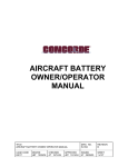 aircraft battery owner/operator manual